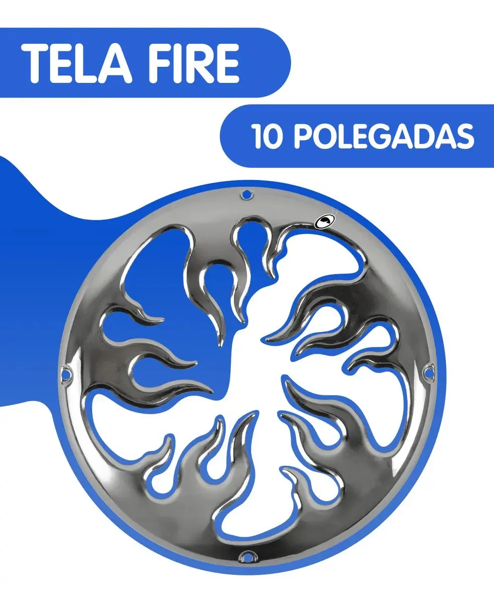 Tela Fire De Ferro Cromada Tuning Caixa Sub 10