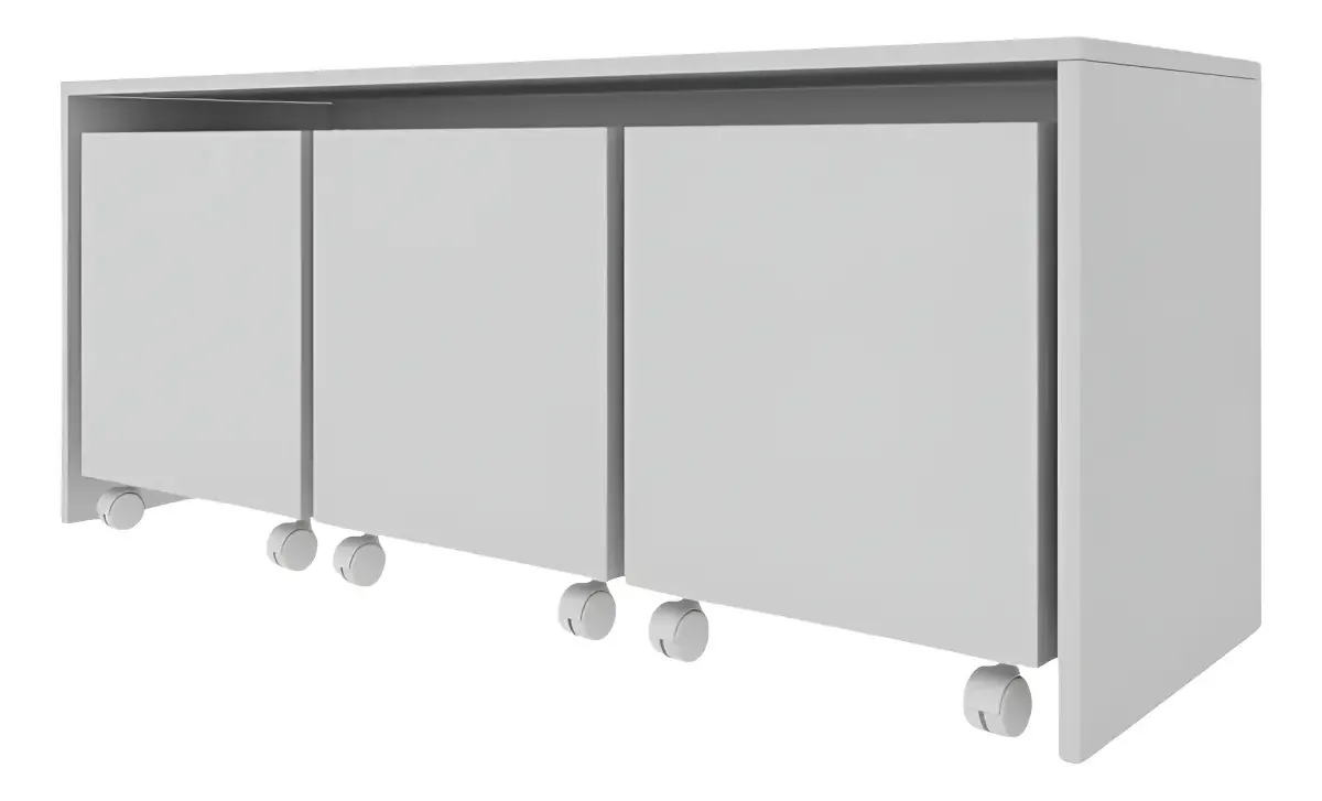 Mesa 3 Caixa Baús Organizador Brinquedos Criança Infantil Branco Tx