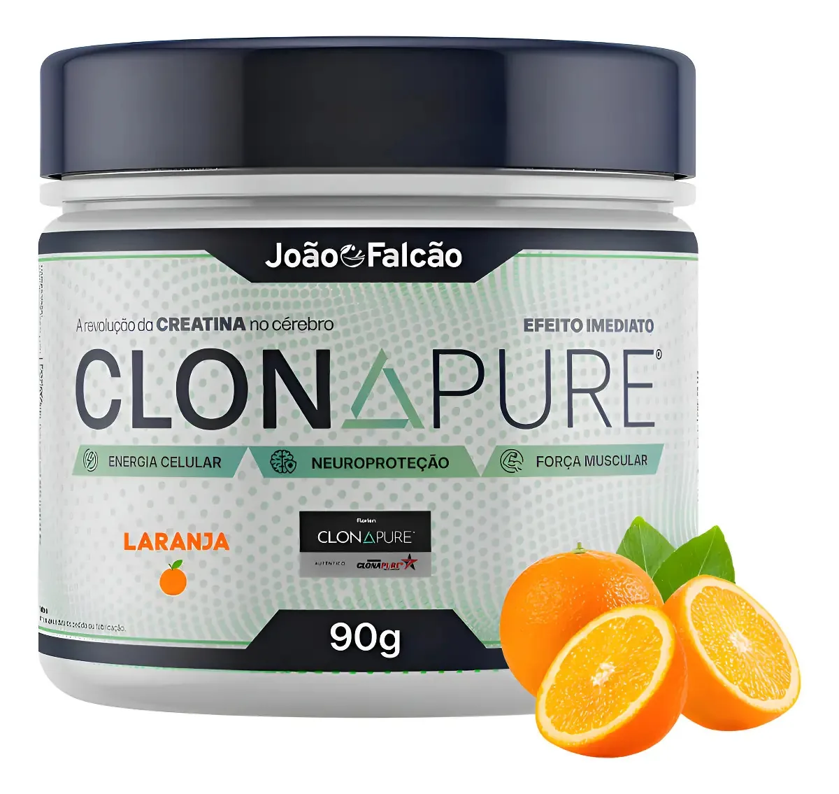Clonapure 90g Laranja Suplemento Nutricional Vegano Farmácia João Falcão