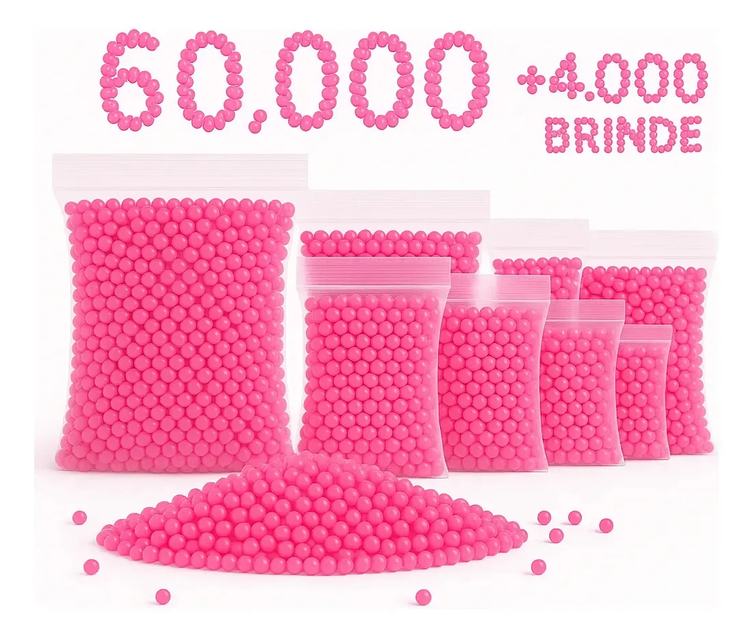 Bolinhas De Gel 60000 Un Rosa Ono Orbeez Munição Arma Hidratação