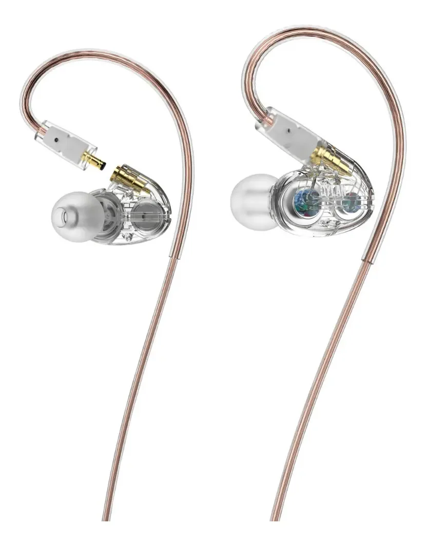 Fone De Ouvido Dylan In-ear De 2 Drivers Confortável De225 Cor Branco/transparente