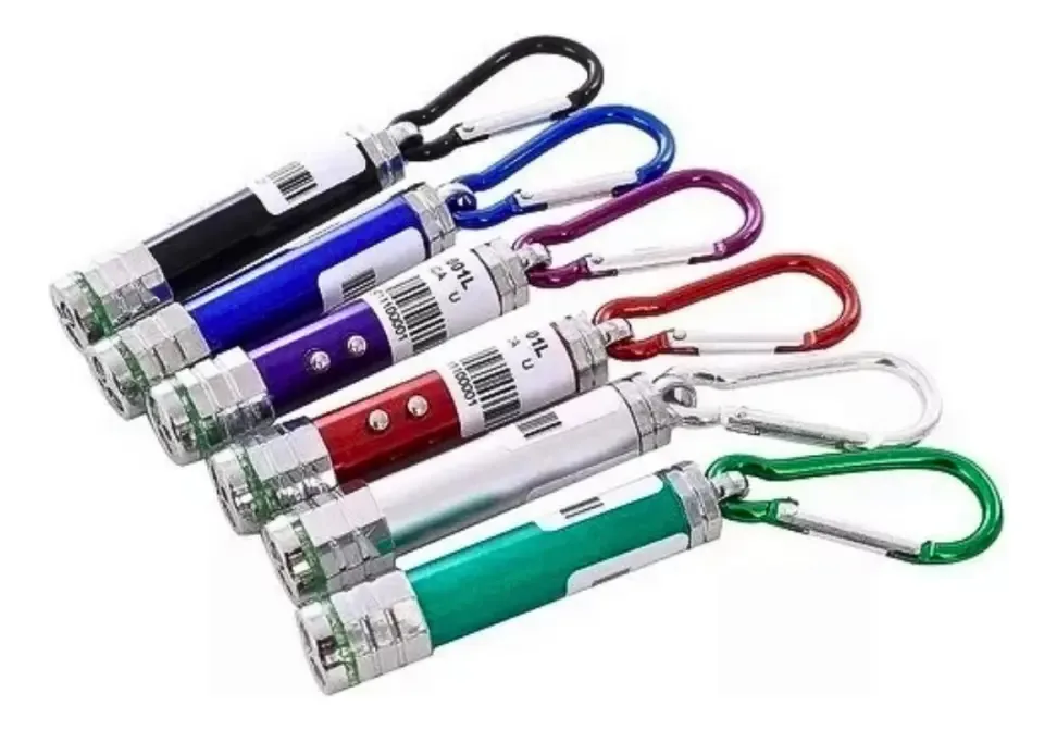 Caneta Laser 3x1 Mini Lanterna Chaveiro Led Altomex Al-1281 Laser Variado