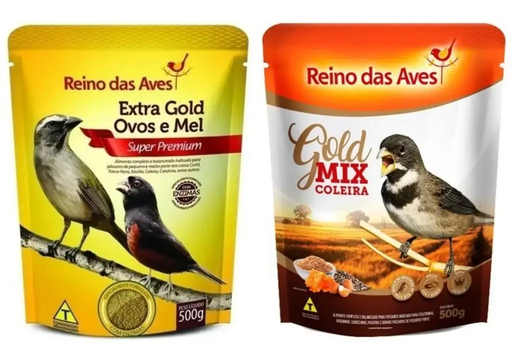 Coleiro - Extra Gold Ovos Mel + Mix Sementes Reino Das Aves