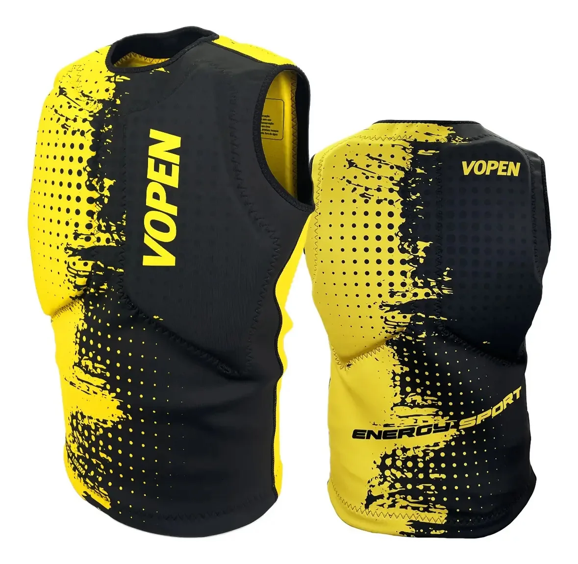 Colete Salva Vidas Flutuador Kite Kitesurf Windsurf Wake Cor Amarelo Tamanho P