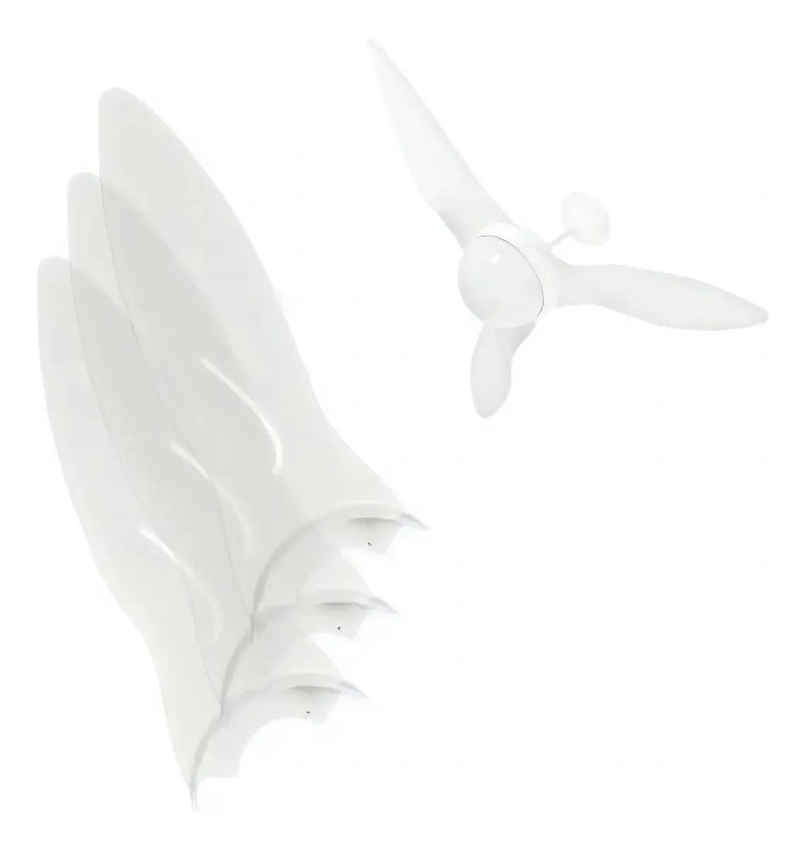 Jogo De Hélices 3 Pás Ventilador De Teto Aliseu Terral Cor Cristal