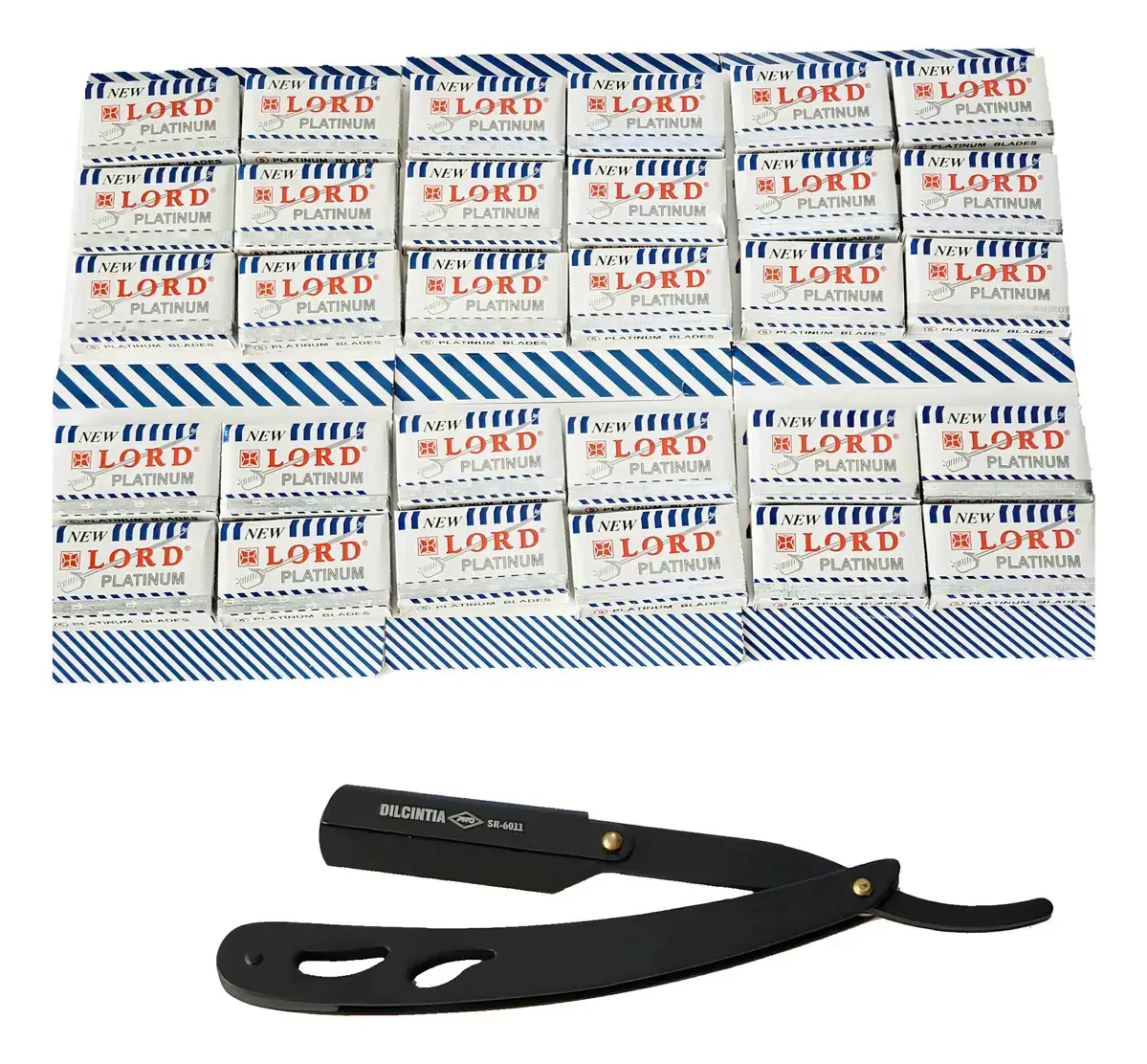 Kit Navalhete Navalha Preto E 150 Laminas