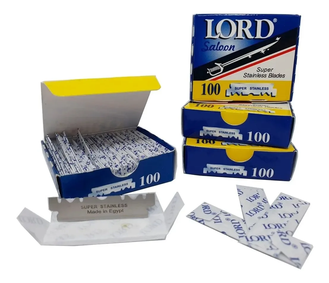 300 Laminas De Barbear Lord - Meia-lâmina - Original - Lb002