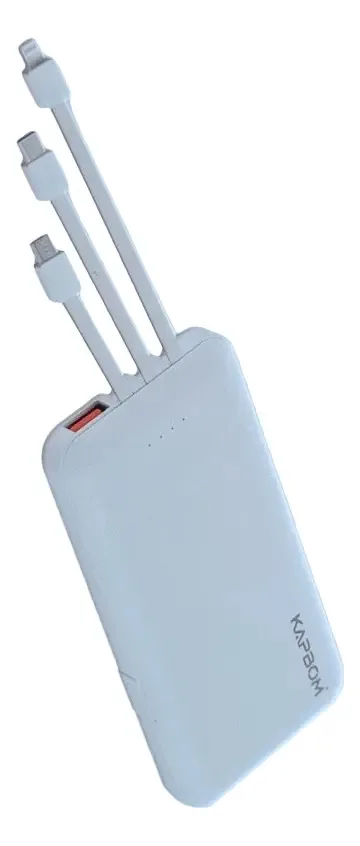 Baterial Externa Carregador Power Bank 10000mah Cor Branco