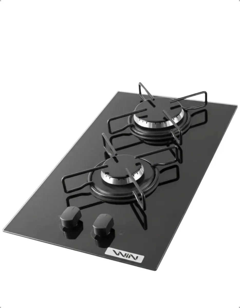 Cooktop Win 2 Bocas De Embutir Preto Acend. Automático Biv