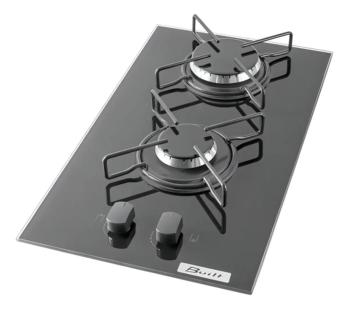 Cooktop A Gás Soft Built 2bocas Acendimento Automático Blt2q Cor Preto
