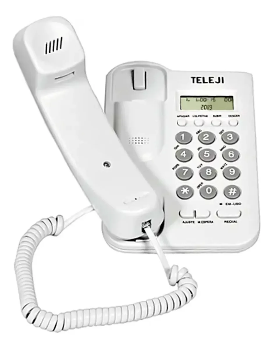 Telefone Identificador De Chamadas Teleji-46 Mesa E Parede