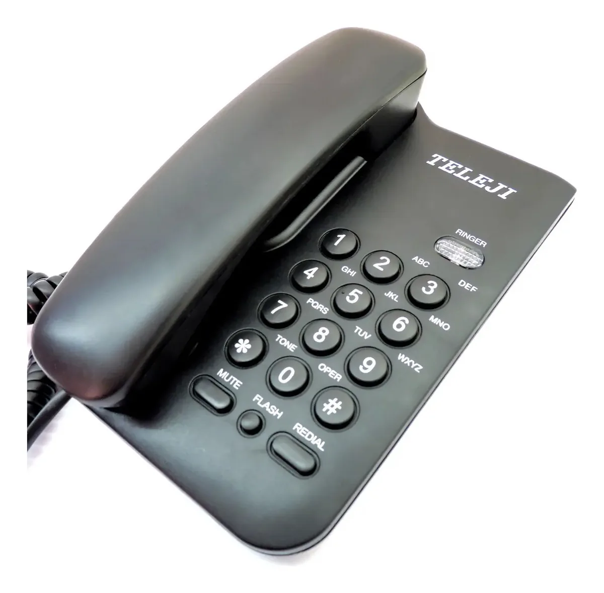 Telefone Com Bloqueador Teleji Kxt-3026 Preto Mesa E Parede