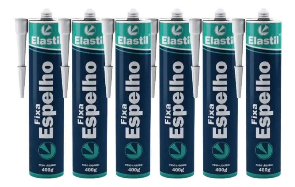 Kit 6 Elastil Pu Fixa Espelho 400g