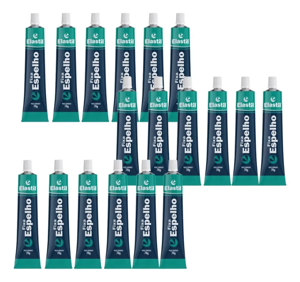 Kit 18 Elastil Pu Fixa Espelho 70g