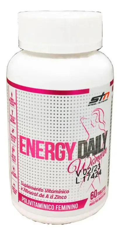 Energy Daily Woman Vitamina De A Á Zinco 60 Tabletes Steel