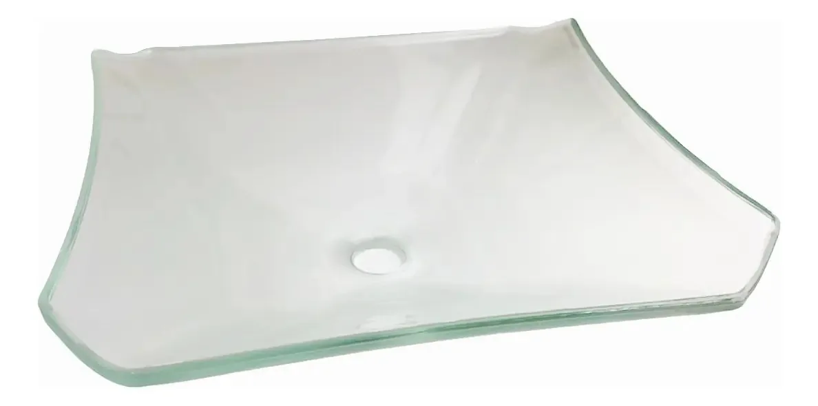 Cuba De Vidro Quadrada Sobrepor 34cm Banheiro Lavabo
