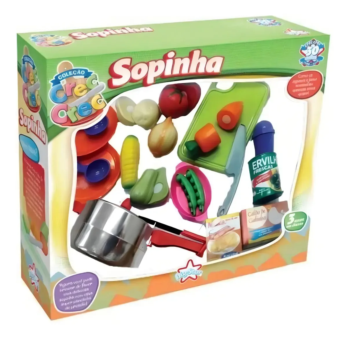 Brinquedo Comidinha Sopinha Para Cozinhar Com Panelinha