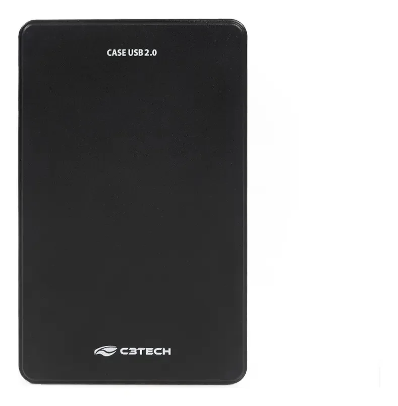 Case para HD Externo 2.5" USB 2.0 SATA C3Tech CH-210BK Preto