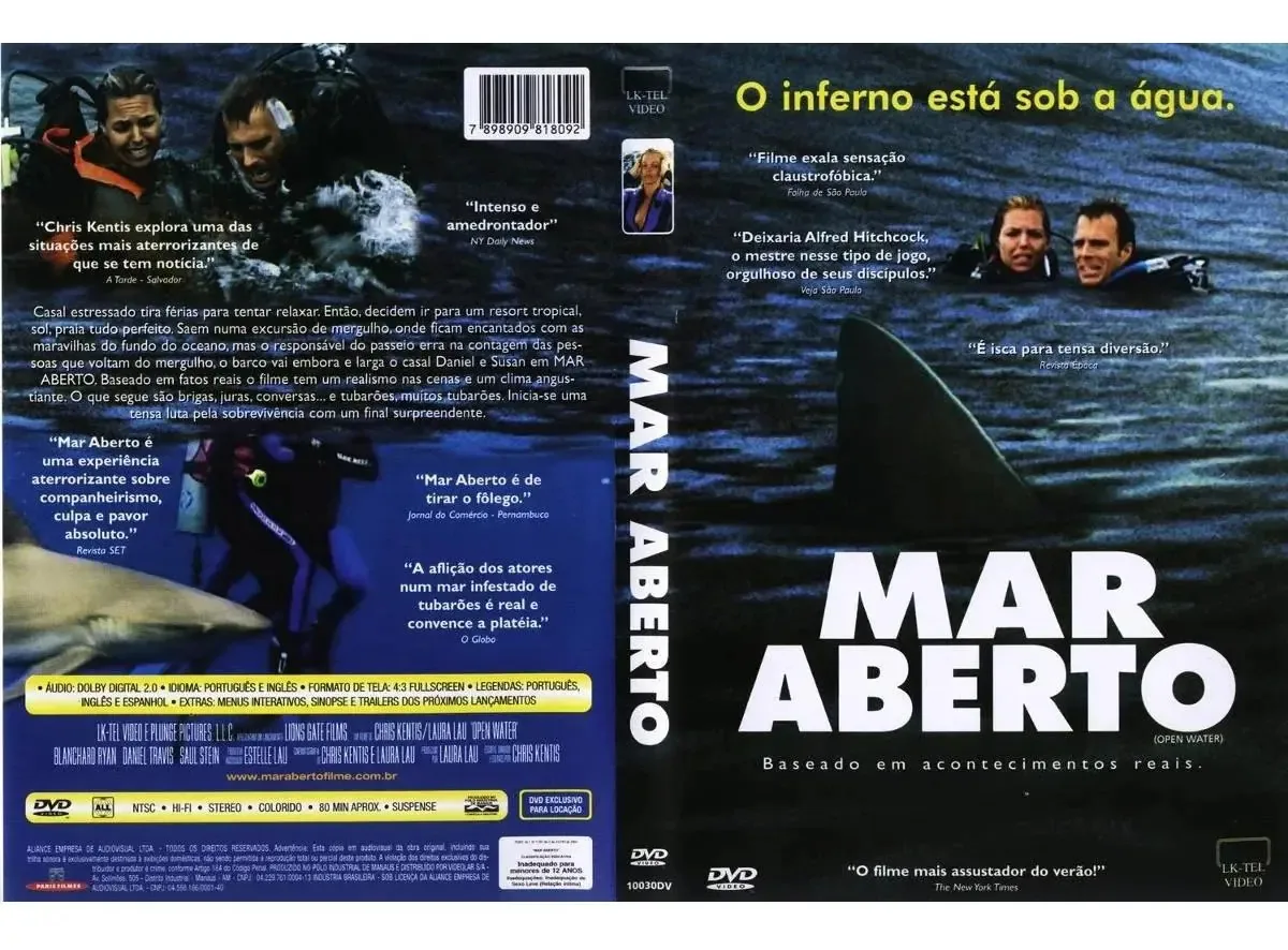 DVD Mar Aberto Open Water Drama com Paris Filmes