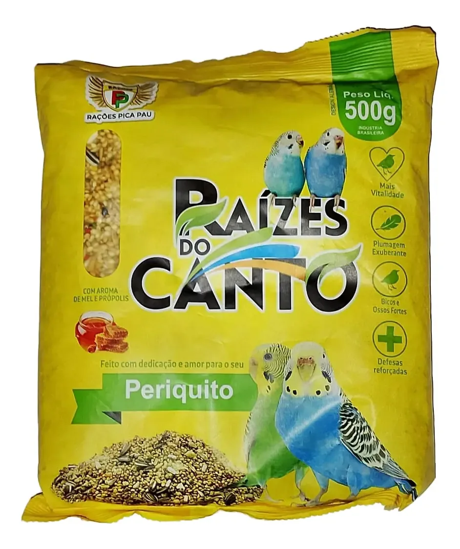Racoes Pica Pau Periquito 500g