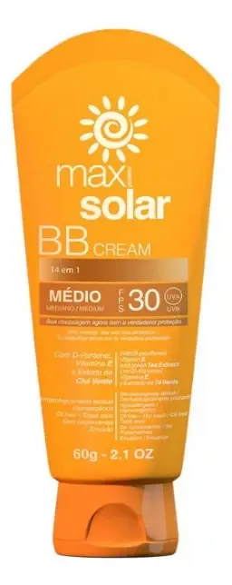 Bb Cream Com Protetor Solar Fps 30 Cor Médio Maxi 60g