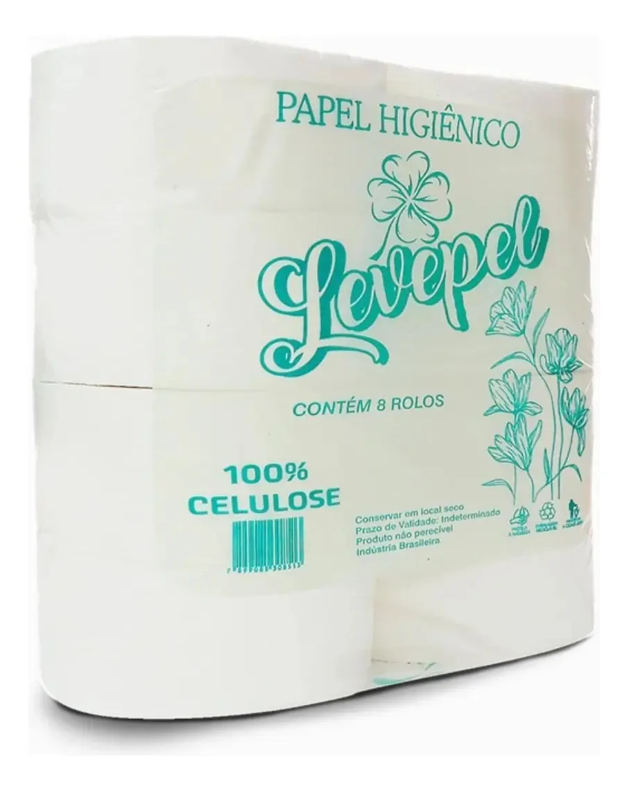 Papel Higiênico Rolao 100% Branco Puro C/8 Rolos