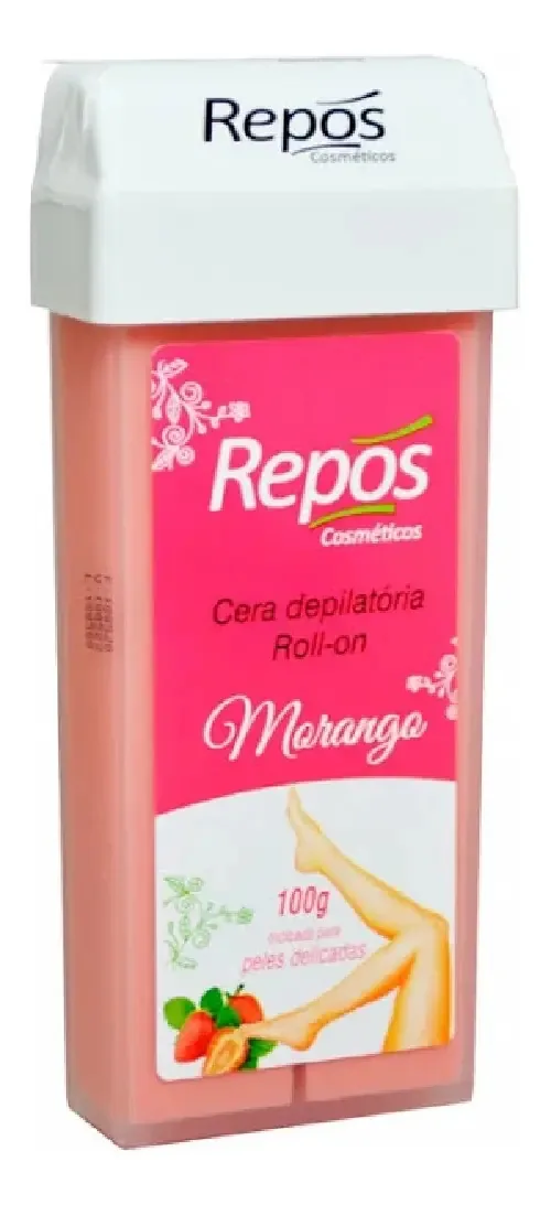 Cera Depil. Repos Roll On Morango 100g