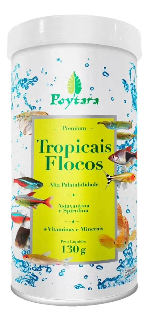 Poytara Tropicais Flocos 130g