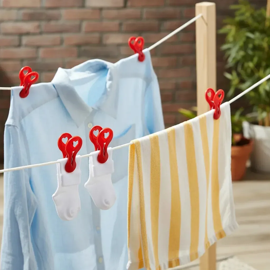Prendedor De Roupa Plástico Amarelo Love Poly Play Prendmania 8 Unidades