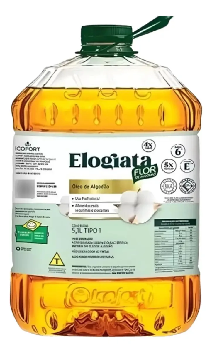 óleo De Algodão Flor De Algodão 5,1l