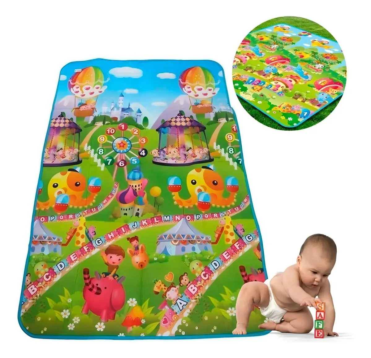 Tapete De Atividades Infantil 145cm X 90cm Tatame Térmico