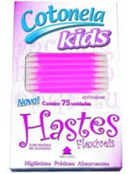 Hastes Flex Cotonela Kids Rosa 75un