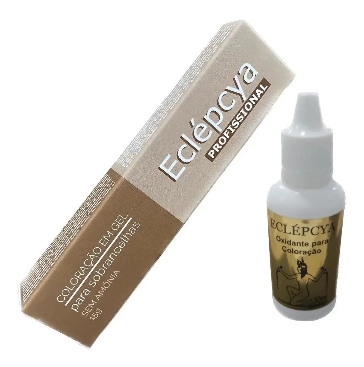 Coloração Eclépcya Sobrancelhas 15g Marrom Média + Oxidante