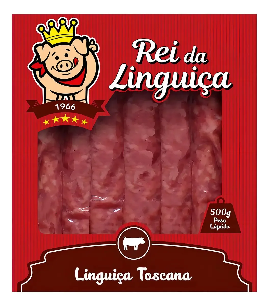 Linguiça Toscana Fina Rei da Linguiça 500g
