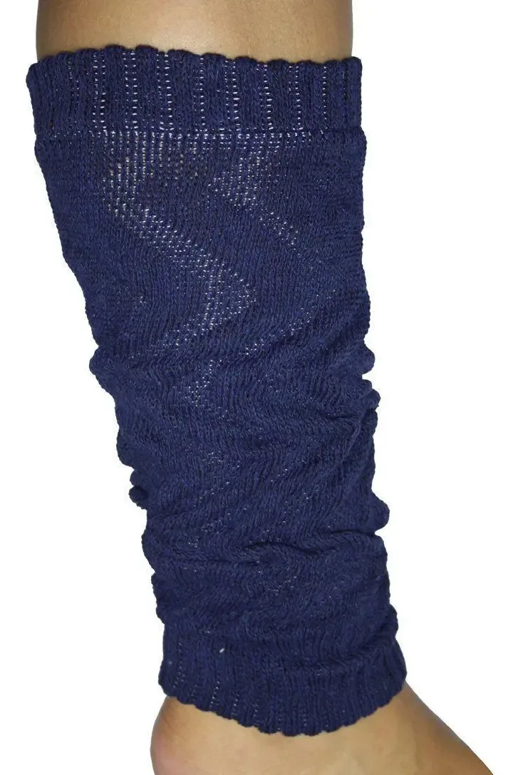 Meia Polaina Feminina Colorida Fitness Inverno Apollo Cor Azul-escuro Tamanho Único