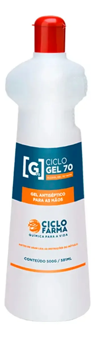 Álcool Em Gel 70% Frasco 500g Ciclofarma
