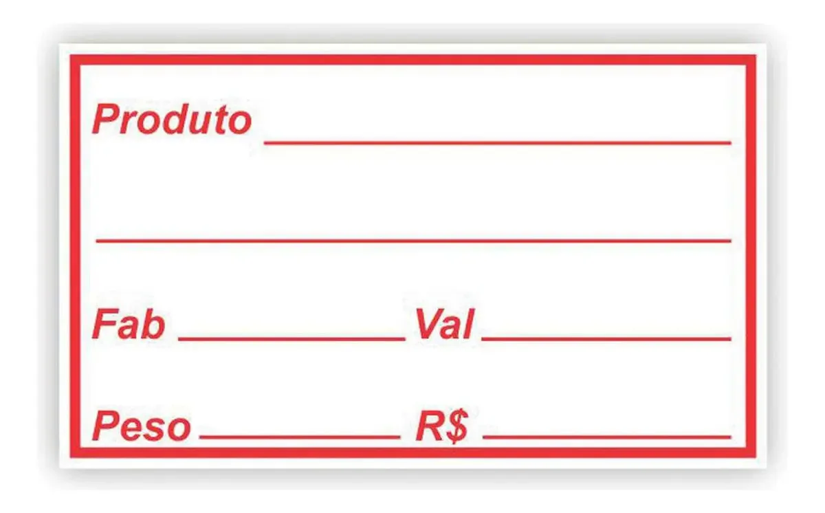 Etiqueta Adesiva Validade/fabricação Com 100 Etiqueta
