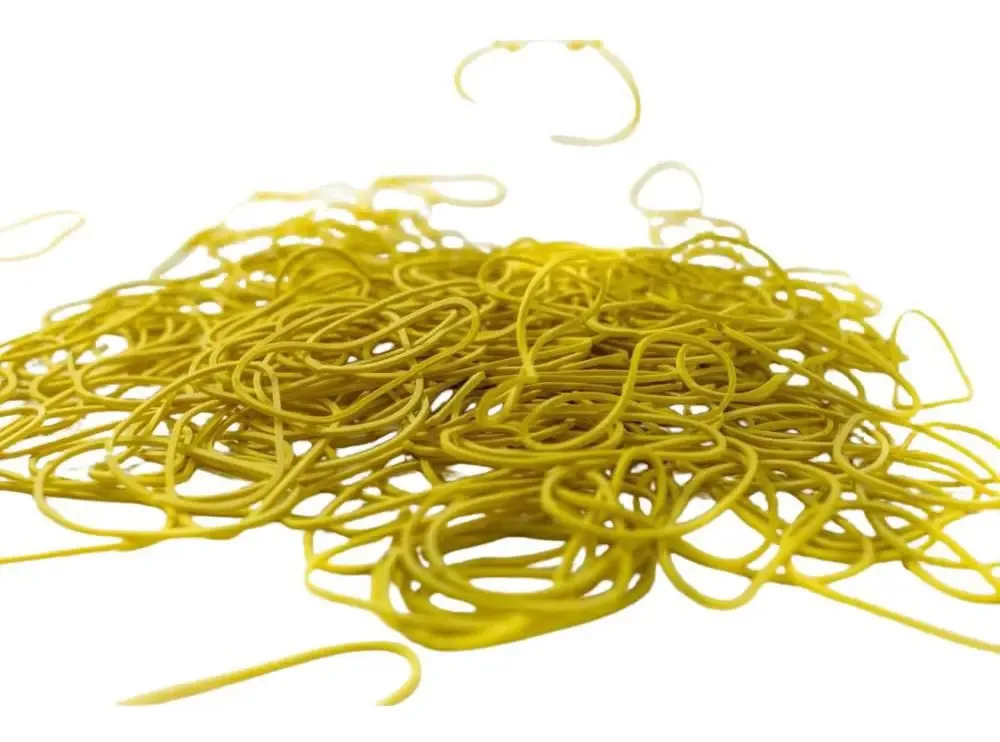 Pacote 1kg Elastico Liguinha Liga Pamonha Alimentos Amarelo