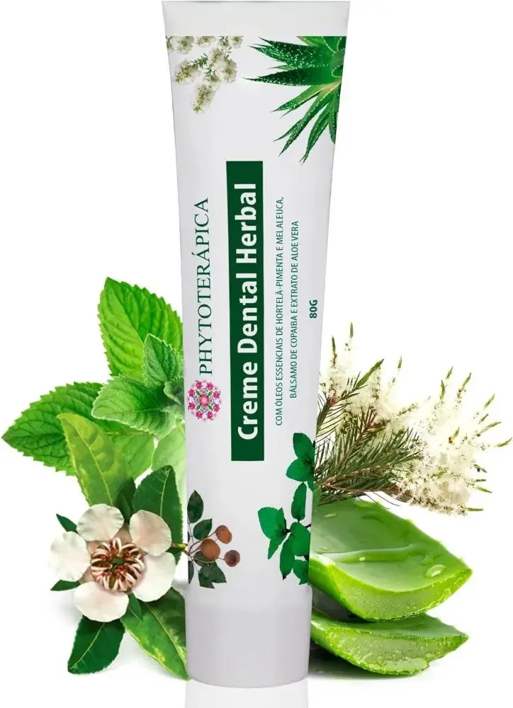 Creme Dental Herbal Vegano Melaleuca Menta 80g Phytoterápica