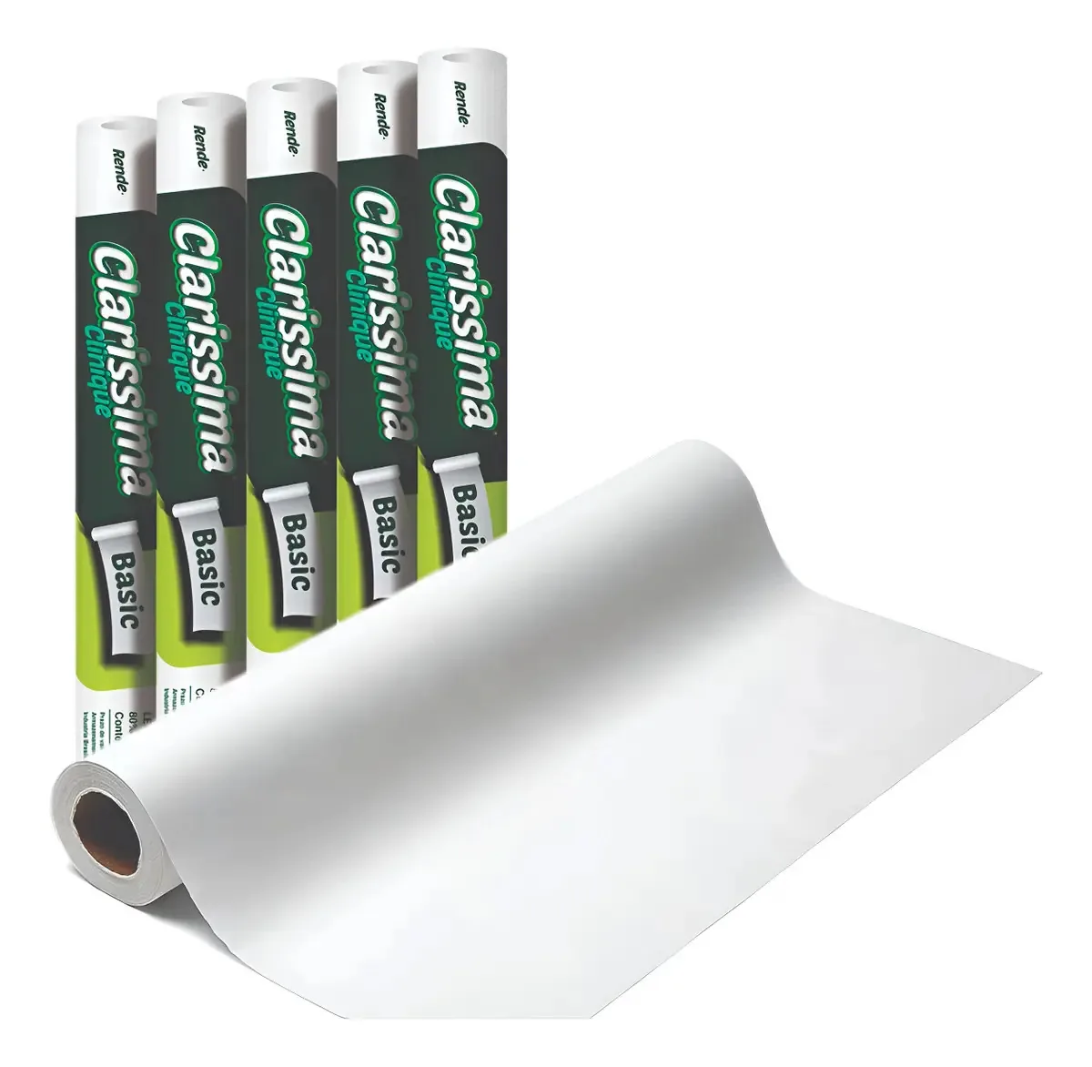Lençol Papel Hospitalar Maca Clinica 70cm Resistente 5 Rolos Cor Branco
