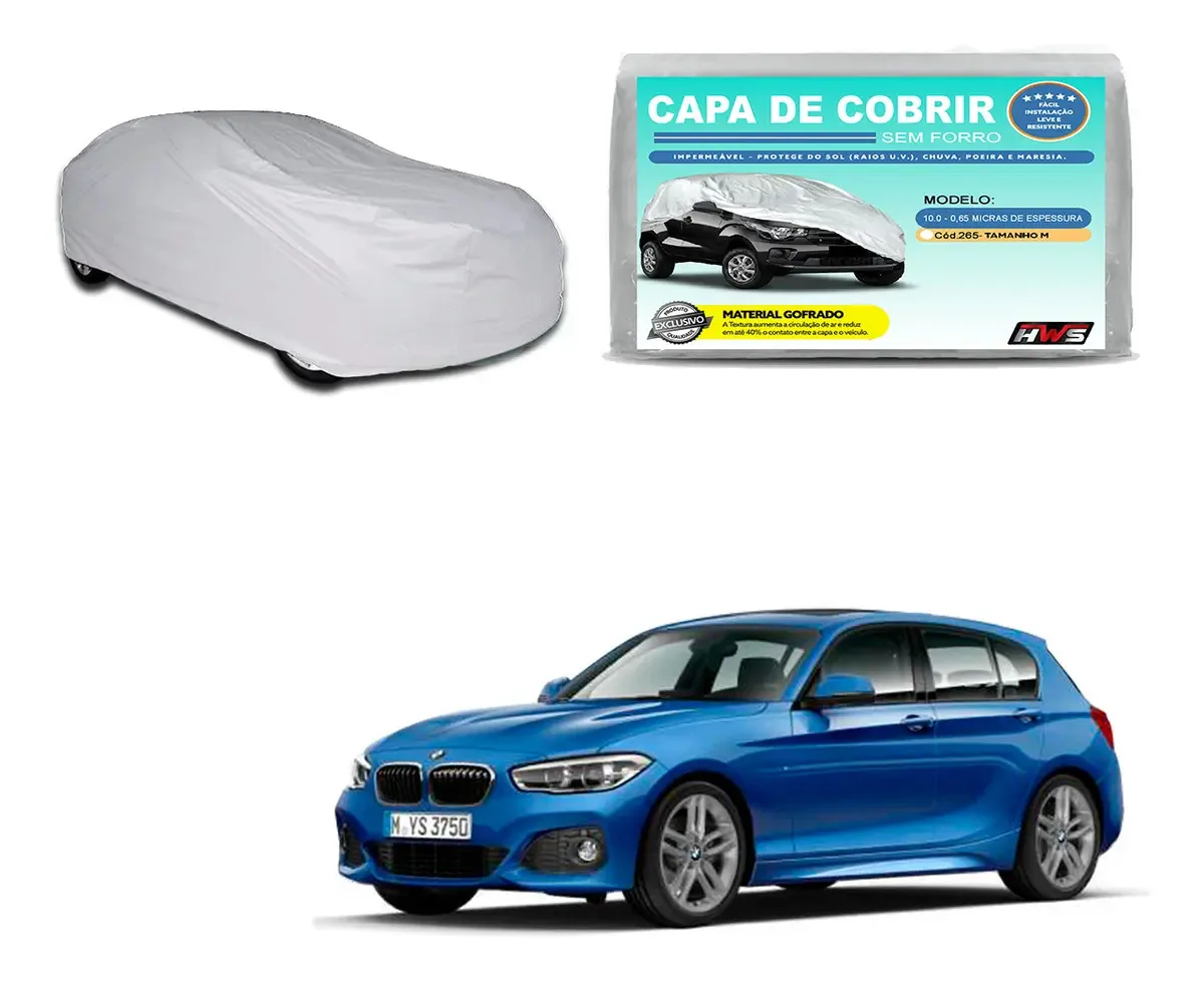 Capa Cobrir Carro P Hatch Sedan Prata Impermeável Sol Chuva
