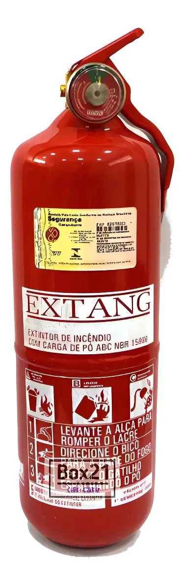 Kit 5 Extintores Automotivos Extang P2 ABC 2kg Pó Químico