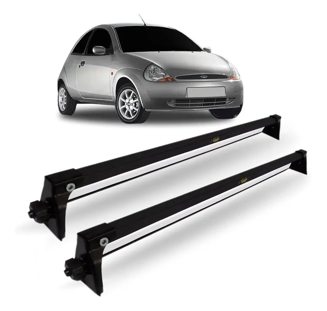 Bagageiro de Teto para Ford Ka 1997 a 2002 Preto
