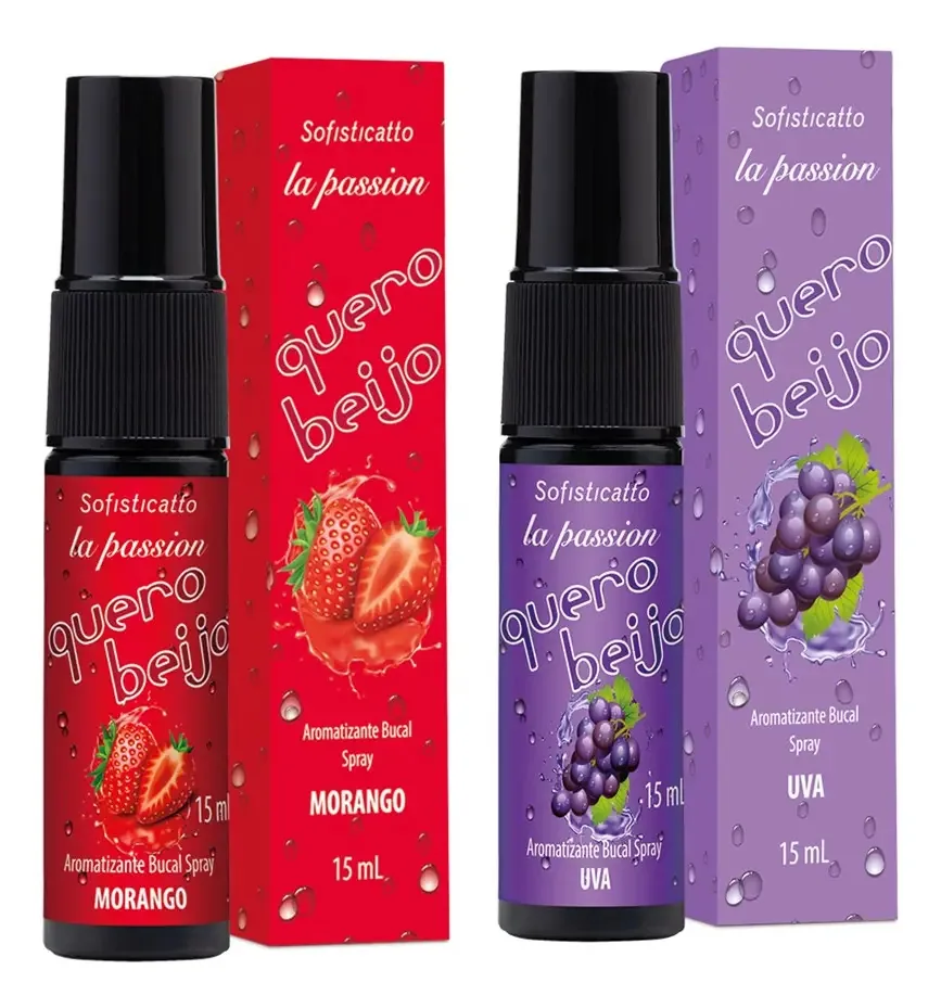 Aromatizante Bucal Quero Beijo 15ml - Sofisticatto