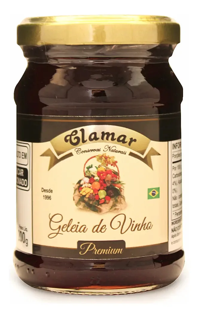 Geléia De Vinho Clamar - Artesanal E Natural - 200 G