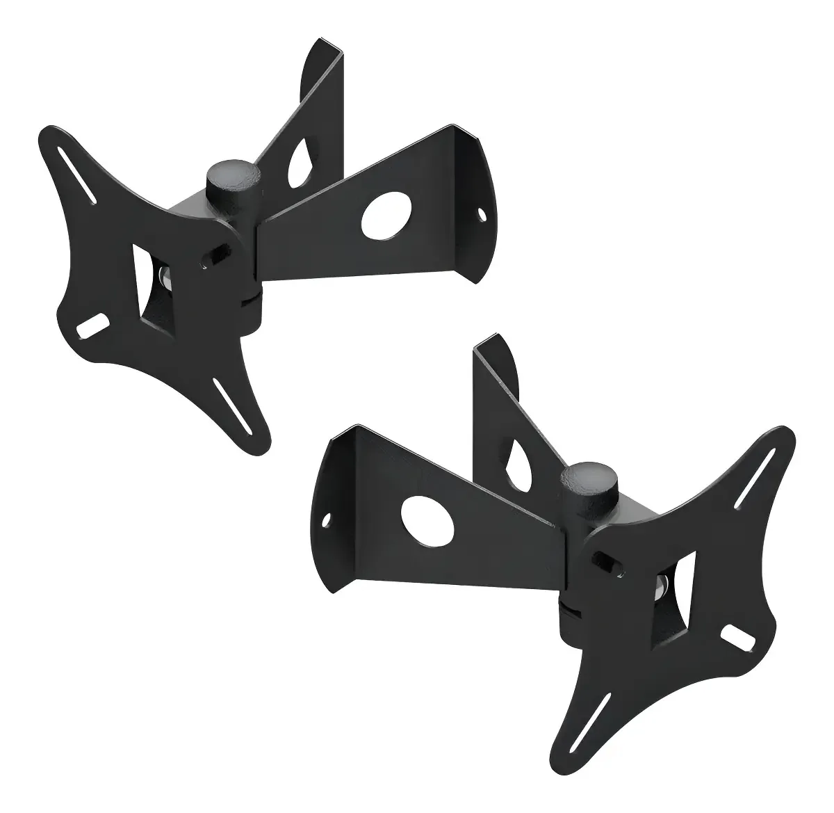 2 Suportes Caixa De Som Tv Monitor Home Theater Parede Teto Cor Preto