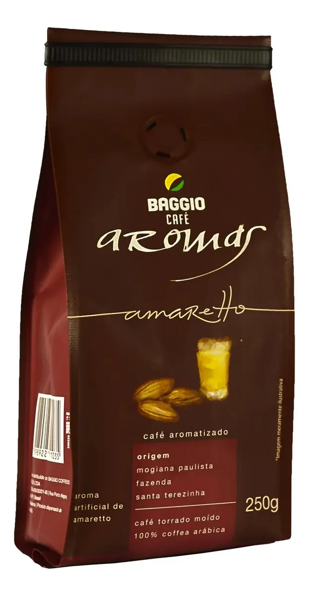 Baggio Aromas Amaretto Moído 250g Baggio Café Sabor Amêndoa