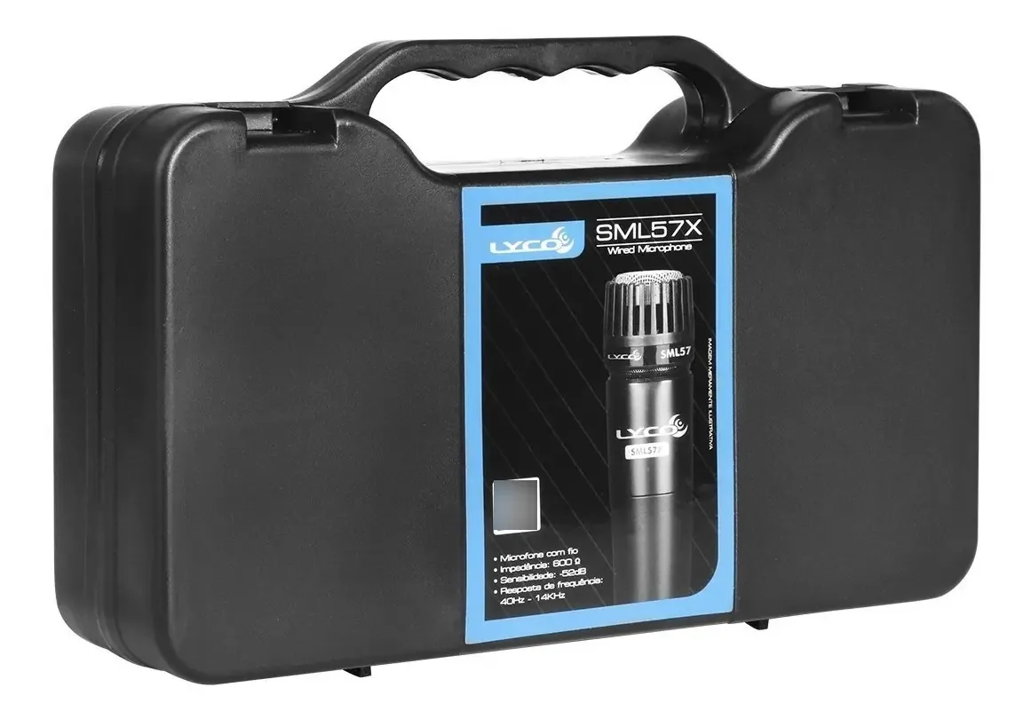 Microfone Com Fio Lyco SML57X Cardioide Instrumentos Musicais e Vocal