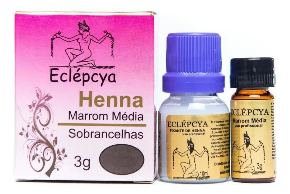 Henna P/sobrancelha Eclepcya Marrom Medio 3g