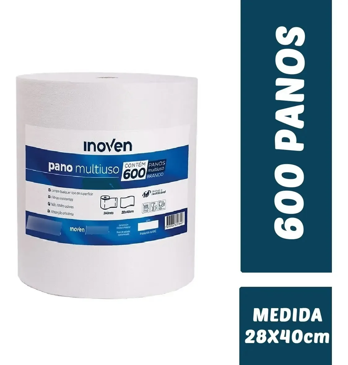 Pano Multiuso Perfex Branco 28x300 Rl All Clean